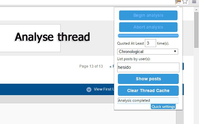 NeoGAF Thread Summarizer mula sa Chrome web store na tatakbo sa OffiDocs Chromium online
