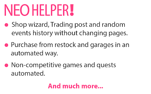 NeoHelper for Neopets  from Chrome web store to be run with OffiDocs Chromium online