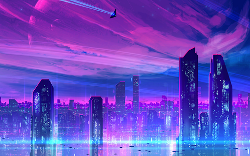 Neo Kyoto Nightscape  from Chrome web store to be run with OffiDocs Chromium online