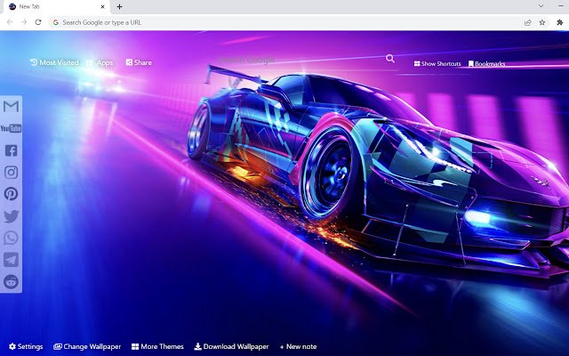 Neon Cars Wallpaper  from Chrome web store to be run with OffiDocs Chromium online