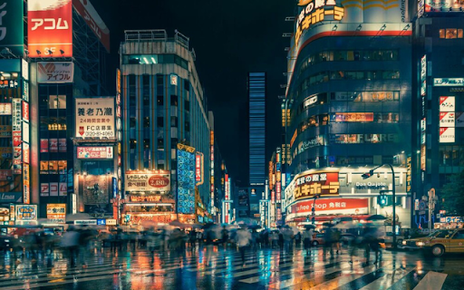 Neon Tokyo Cityscape  from Chrome web store to be run with OffiDocs Chromium online