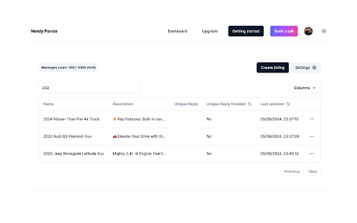 Nerdy Panda FB Marketplace Chatbot  from Chrome web store to be run with OffiDocs Chromium online