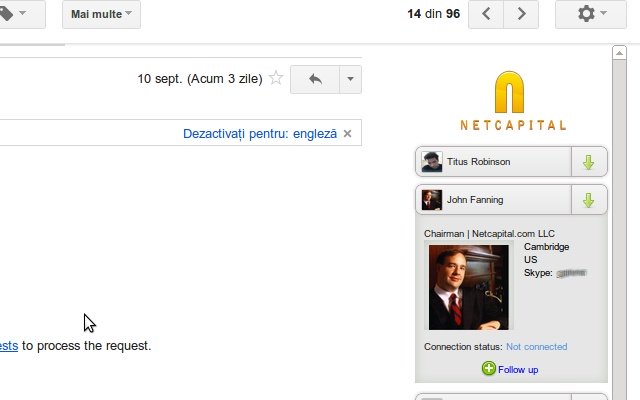 NetCapital for Gmail™  from Chrome web store to be run with OffiDocs Chromium online