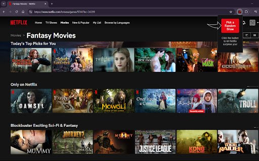NetFlicks – Random Netflix Movie  Show Picker  from Chrome web store to be run with OffiDocs Chromium online