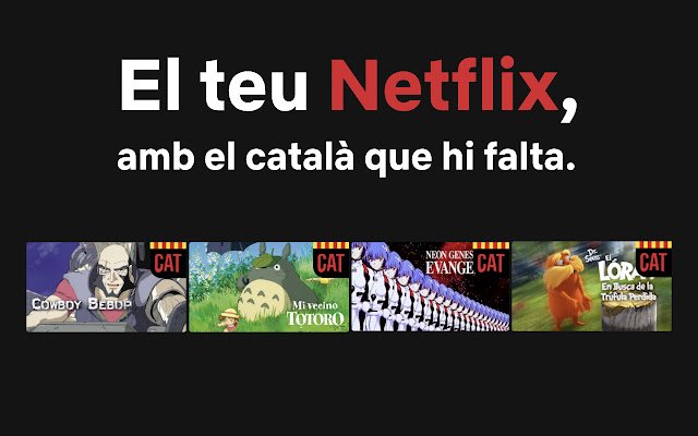 OffiDocs Chromium çevrimiçi ile çalıştırılacak Chrome web mağazasından Netflix ve català