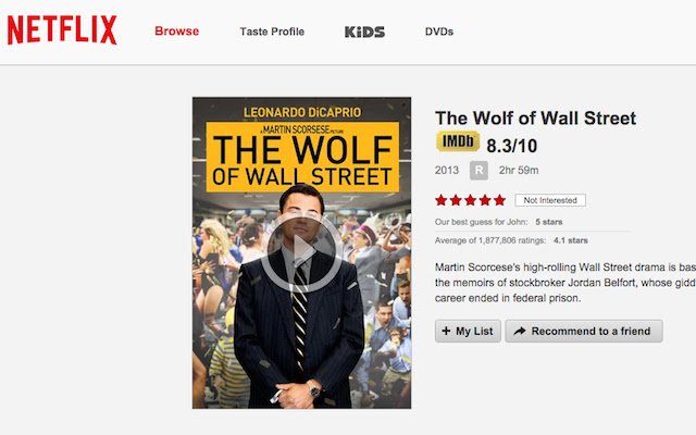 Netflix IMDB lookup  from Chrome web store to be run with OffiDocs Chromium online