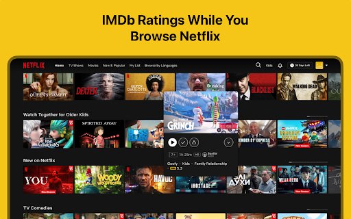 Netflix IMDb Ratings  from Chrome web store to be run with OffiDocs Chromium online