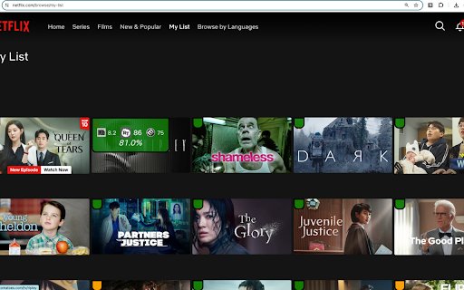 Netflix Ratings  from Chrome web store to be run with OffiDocs Chromium online