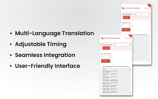 Netflix Subtitles Translator  from Chrome web store to be run with OffiDocs Chromium online