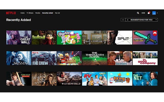 قائمة مشاهدة Netflix من متجر Chrome الإلكتروني ليتم تشغيلها مع OffiDocs Chromium عبر الإنترنت