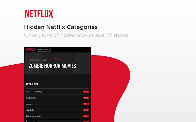 Netflux: Hidden Categories on Netflix  from Chrome web store to be run with OffiDocs Chromium online