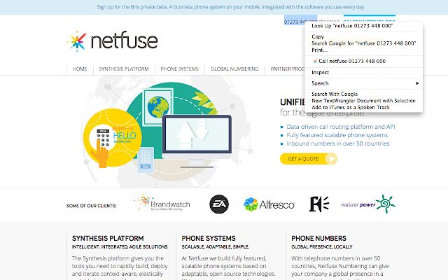 Netfuse Click to Call ຈາກຮ້ານເວັບ Chrome ເພື່ອດໍາເນີນການກັບ OffiDocs Chromium ອອນໄລນ໌