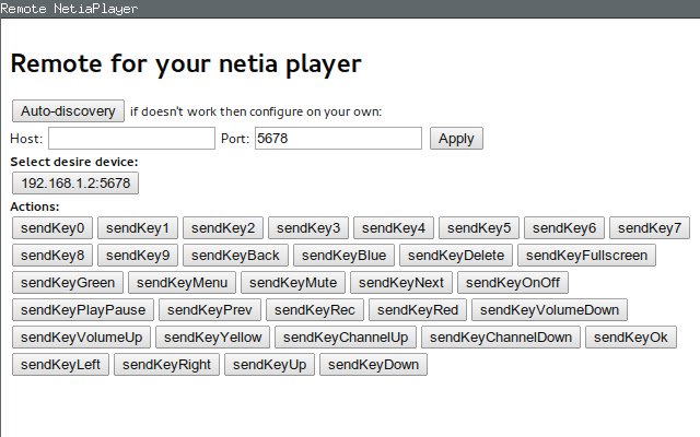 NetiaPlayer discovery dal Chrome web store da eseguire con OffiDocs Chromium online