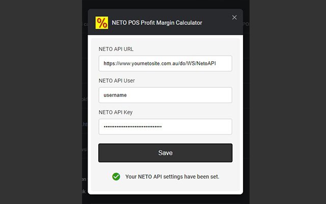 NETO POS Profit Margin Calculator de Chrome web store para ejecutarse con OffiDocs Chromium en línea