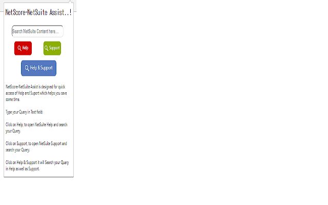 NetScore NetSuite Assist מחנות האינטרנט של Chrome להפעלה עם OffiDocs Chromium באינטרנט