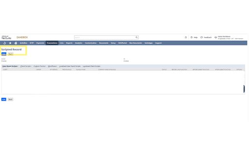 NetSuite Deployed Scripts Extension  from Chrome web store to be run with OffiDocs Chromium online