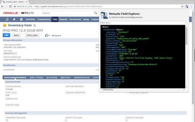NetSuite Field Explorer  from Chrome web store to be run with OffiDocs Chromium online