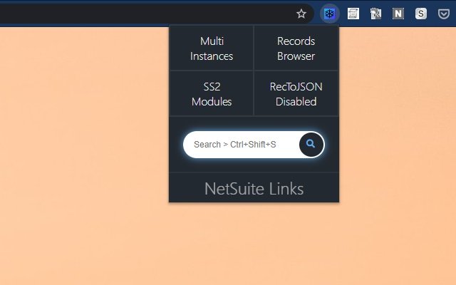 NetSuite Links  from Chrome web store to be run with OffiDocs Chromium online