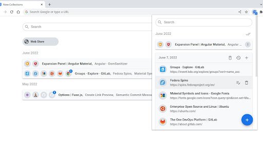 New Collections  from Chrome web store to be run with OffiDocs Chromium online