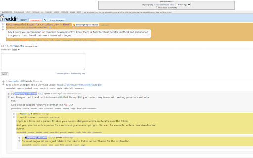 New Comments  from Chrome web store to be run with OffiDocs Chromium online