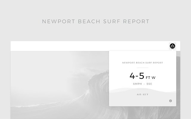 Newport Beach Surf Report  from Chrome web store to be run with OffiDocs Chromium online