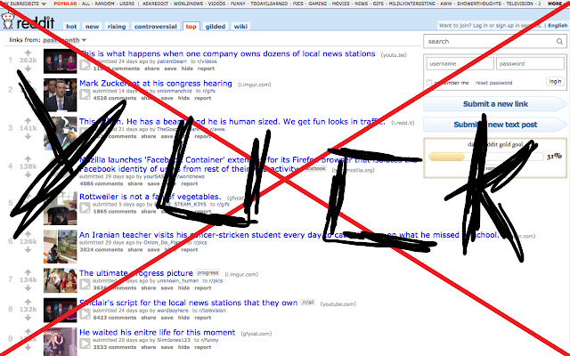 Bagong Reddit Redirect mula sa Chrome web store na tatakbo sa OffiDocs Chromium online