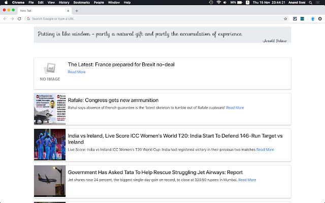 News Feed  from Chrome web store to be run with OffiDocs Chromium online
