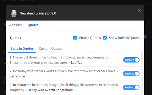 Newsfeed Eradicator 2.0  from Chrome web store to be run with OffiDocs Chromium online