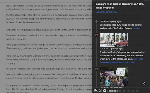 Chrome 网上应用店的 News Storyline 将与 OffiDocs Chromium 在线运行