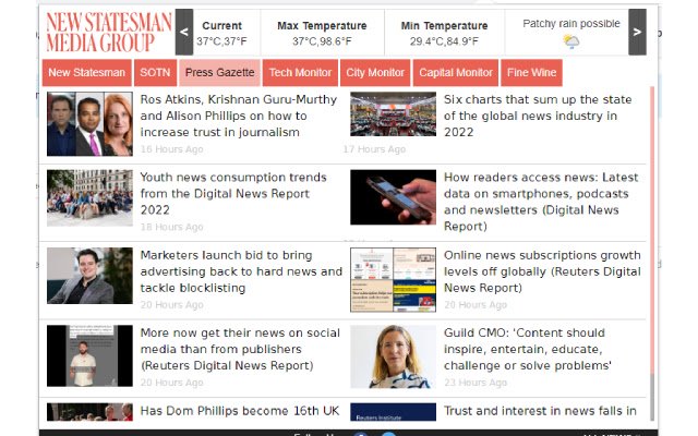 New Statesman Media Group dal negozio web di Chrome verrà eseguito con OffiDocs Chromium online