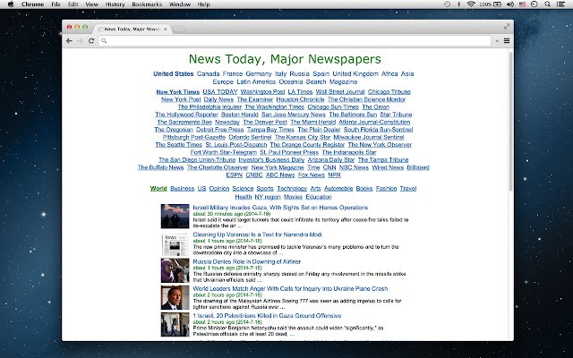 News Today, Major Newspapers  from Chrome web store to be run with OffiDocs Chromium online