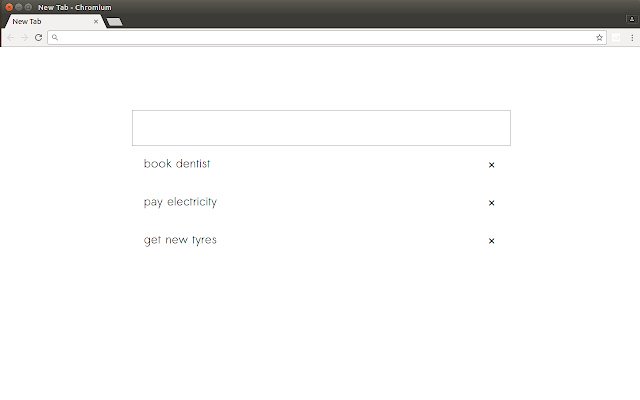 Нова вкладка як завдання з веб-магазину Chrome для запуску за допомогою OffiDocs Chromium онлайн