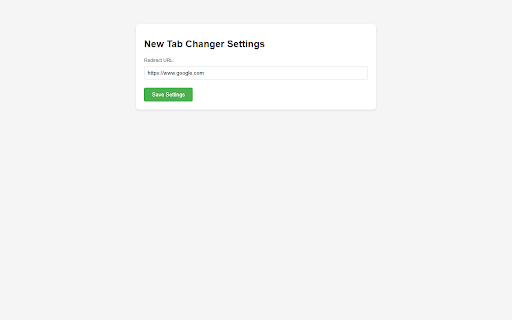 New Tab Changer  from Chrome web store to be run with OffiDocs Chromium online