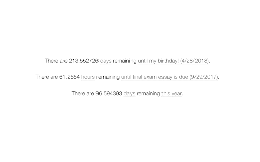 New Tab Countdown Updated  from Chrome web store to be run with OffiDocs Chromium online