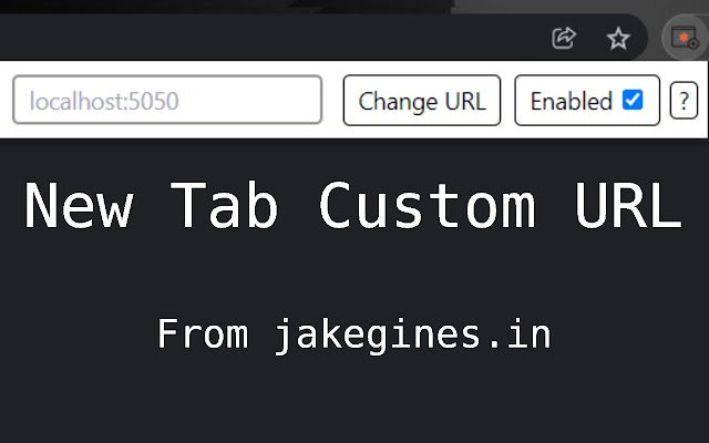 New Tab Custom URL  from Chrome web store to be run with OffiDocs Chromium online