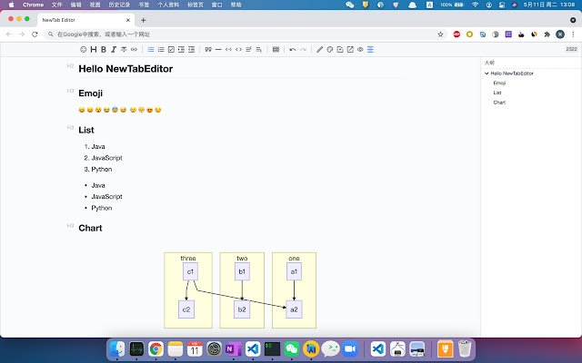 NewTab Editor из интернет-магазина Chrome будет работать с OffiDocs Chromium онлайн