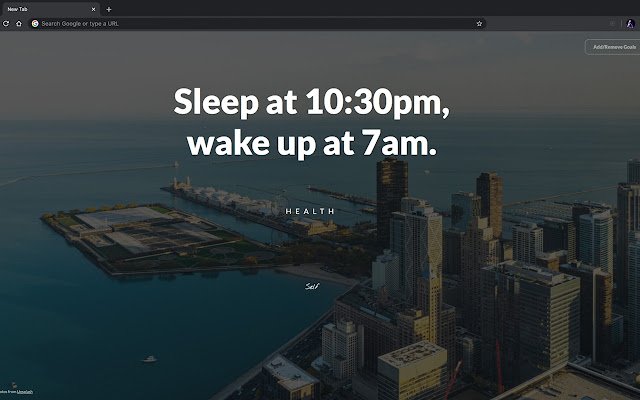 New Tab Goals  from Chrome web store to be run with OffiDocs Chromium online
