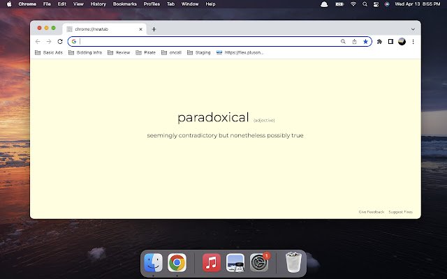New Tab GRE  from Chrome web store to be run with OffiDocs Chromium online