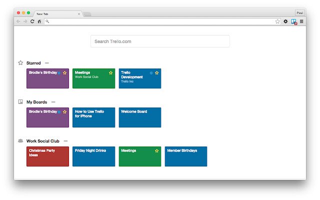 صفحه برگه جدید برای Trello از فروشگاه وب Chrome که با OffiDocs Chromium به صورت آنلاین اجرا می شود