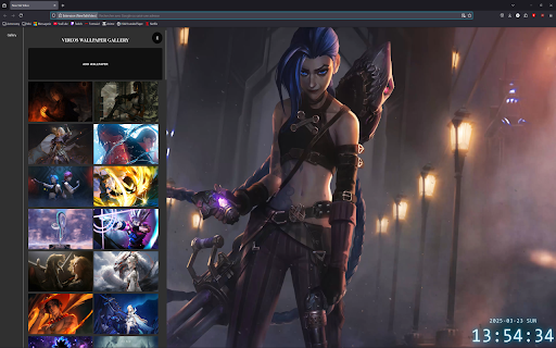 NewTabVideo  from Chrome web store to be run with OffiDocs Chromium online