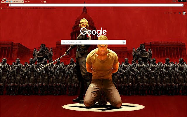 Wolfenstein II Baharu: «Tema» Colossus Baharu daripada kedai web Chrome untuk dijalankan dengan OffiDocs Chromium dalam talian