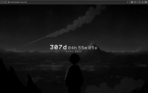New Year Countdown  from Chrome web store to be run with OffiDocs Chromium online