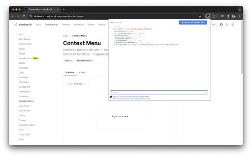 NextJS 13+ App Router Bundled Data Observer  from Chrome web store to be run with OffiDocs Chromium online