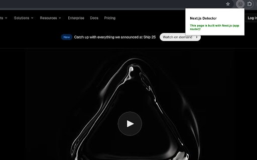 Next.js Detector  from Chrome web store to be run with OffiDocs Chromium online