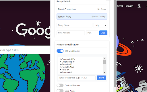 NextSwitchyAlpha  from Chrome web store to be run with OffiDocs Chromium online