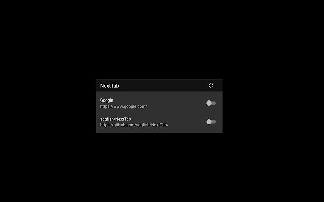 Next Tab  from Chrome web store to be run with OffiDocs Chromium online