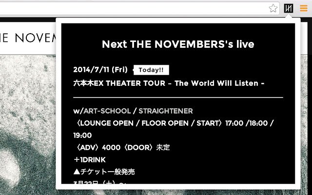 Next THE NOVEMBERSs live  from Chrome web store to be run with OffiDocs Chromium online