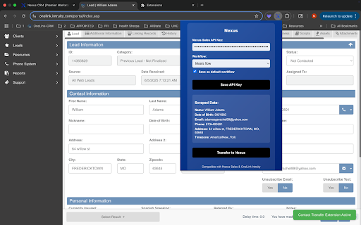 Nexus  from Chrome web store to be run with OffiDocs Chromium online