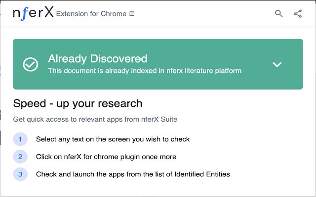 来自 Chrome 网上商店的 nferX Nucleus 将与 OffiDocs Chromium 在线一起运行