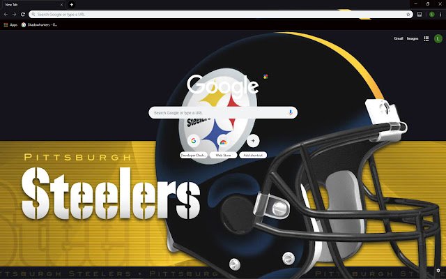 Le thème NFL Pittsburgh de la boutique en ligne Chrome sera exécuté avec OffiDocs Chromium en ligne